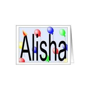  Alishas Birthday Invitation, Party Balloons Card: Toys 