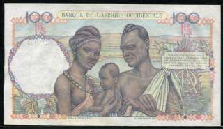 French West Africa 1951, 100 Francs, P40,Original AUNC  