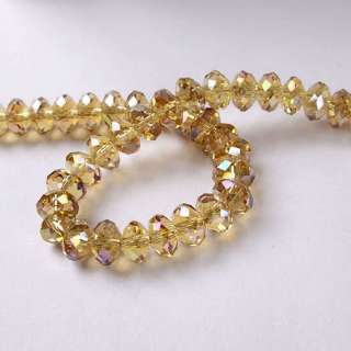 6x8mm Crystal Glass Abacus Faceted Loose Beads  