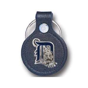  DETROIT TIGERS OFFICIAL LOGO LEATHER KEYCHAIN Everything 