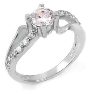  Pretty Twist Design Engagement Ring, Made with Aunthentic 