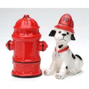 : Fire Hydrant and Dog Salt and Pepper Shaker Set by Appletree Design 