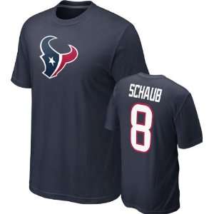 Matt Schaub #8 Blue Nike Houston Texans Name & Number T Shirt:  
