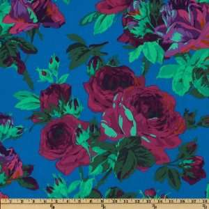   Jacobs English Rose Blue Fabric By The Yard Arts, Crafts & Sewing