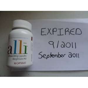 Alli Orlistat 60mg Capsules Weight Loss 90 Capsules EXPIRED 9/2011 No 