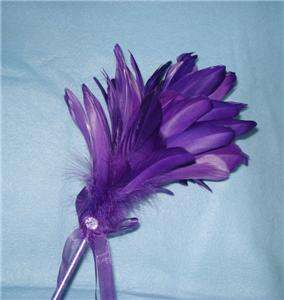 Purple Wedding Feather Pen Guest Book Quill Pen Box Set  