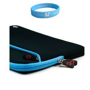 : Apple iPad Glove Neoprene Black Blue Case + Wristband: MP3 Players 