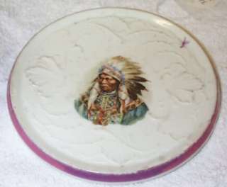 Indian Chief Porcelain Trivet  