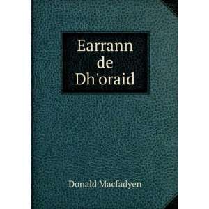  Earrann de Dhoraid Donald Macfadyen Books