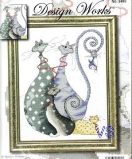 Design Works Counted Cross Stitch kit Cats Kittens 10x14 ~ CAT PACK 