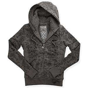  Fox Racing Womens Wallflower Zip Hoody   X Small/Graphite 