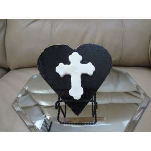  Granite Hand Crafted Heart Cross 