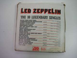LED ZEPPELIN 10 Legendary Singles Box set 45rpm New Zealand Import WEA