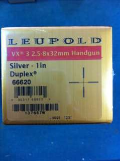 Leupold VX 3 Handgun Scope 2.5 8x32mm Silver 66620 030317666200  