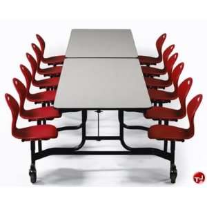   Mobile Folding Cafeteria Table with Chairs, 12 Seats: Home & Kitchen