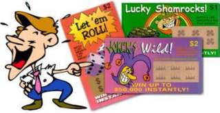 10 fake lottery lotto tickets + 1 free million bill  