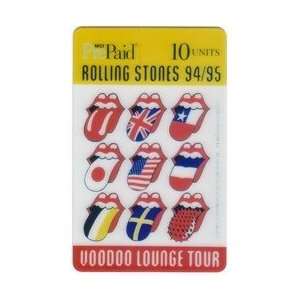  Collectible Phone Card: 10u Rolling Stones Voodoo Lounge 