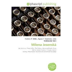  Milena Jesenská (9786134019941) Books