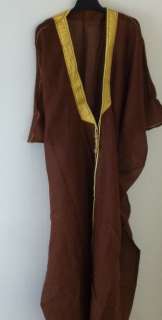 BROWN Arabic Cloak Robe Sheik Bisht Medieval Wedding  