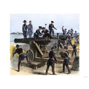 Union Army Spiking the Cannons of Fort Moultrie before Evacuating to 