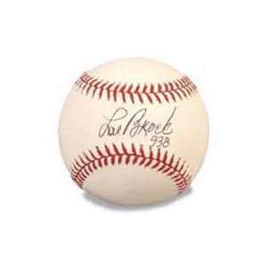   Lou Brock Autographed Baseball Stolen Bases
