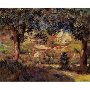  Oil Painting Landscape in La Roche Guyon Pierre Auguste 