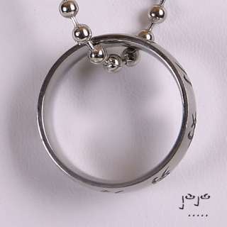 You are bidding on a brand new Stainless Steel Ring Pendant/Necklace 