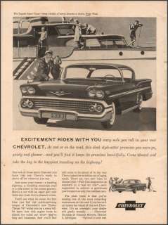 1958 CHEVROLET Impala Sport Coupe Vintage Car AD  