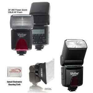 Vivitar DF 383 Professional TTL Power, Zoom High Power Auto Flash with 