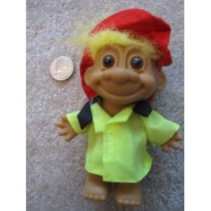 Russ Berrie Fireman Troll, with Yellow Hair Everything 