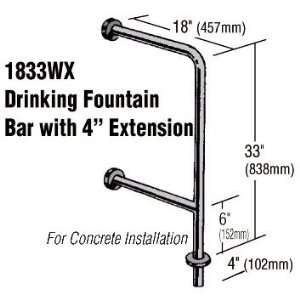 Stainless Steel, Alloy 304 Bright 1 1/4inch Drinking Fountain Bar with 