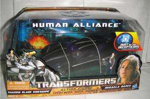 Transformers HUMAN ALLIANCE Shadow Blade Sideswipe and MIKAELA BANES 