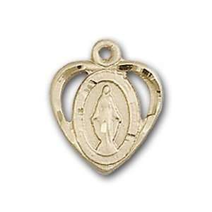 14kt Gold Miraculous Holy Virgin Mary Immaculate Conception Medal 3/8 