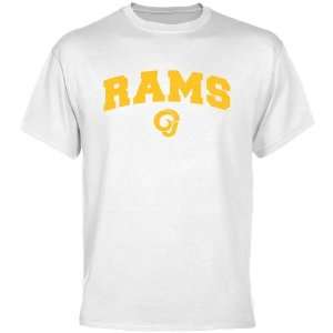  NCAA Angelo State Rams White Logo Arch T shirt Sports 