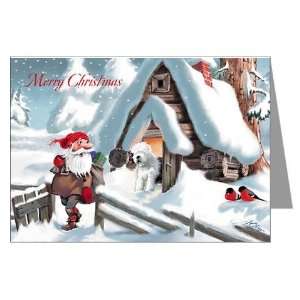 The Gnome in the winter wonde Greeting Cards Pack Art Greeting Cards 