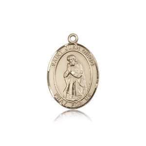 14kt Gold St. Saint Juan Diego Medal 1 x 3/4 Inches 7111KT No Chain 