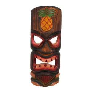  11 Inch Angry Tiki Wall Mask Pineapple Hand Painted