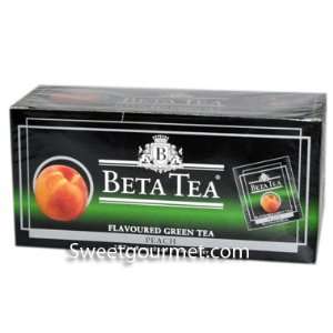 Beta Peach Green Tea, 25 Tea Bags:  Grocery & Gourmet Food