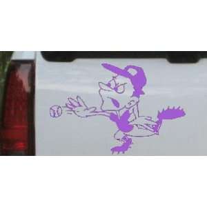 Purple 10in X 6.7in    Fast Ball Baseball Sports Car Window Wall 
