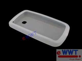 for LG P500 Optimus One White Silicone Cover Case +Film  