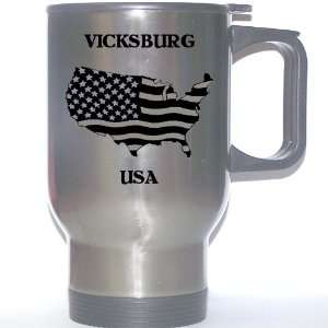  US Flag   Vicksburg, Mississippi (MS) Stainless Steel Mug 