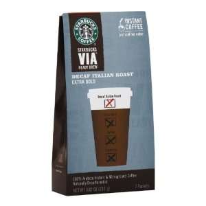 Starbucks Via Ready Brew Coffee, Decaf Italian Roast, 7 Count  