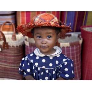  Young Girl Beside a Road Side Stall Near Antananarivo 