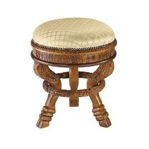 Luxury Italian Hand Carved Solid Wood Stool Furniture (Xoticbrands)