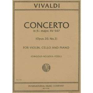 Vivaldi Antonio Concerto In B flat Op. 20 No2, RV 547. Violin, Cello 