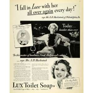  1934 Ad Lux Toilet Soap Skin Dorothy Jordan Hollywood 