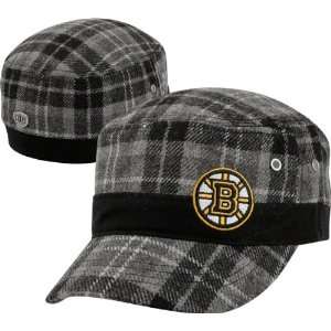 Boston Bruins Womens Old Time Hockey Black Millie Flex Military Hat 