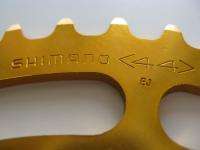 Vintage Shimano 44 tooth BMX Chainring NOS Gold Ano old school 