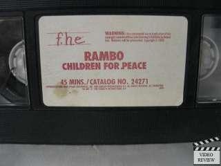 Rambo   Children For Peace VHS Rambo Cartoon Series  