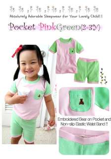 NEW Vaenait Baby Toddler Kid Girls Sleepwear Pajama Pocket PinkGreen 